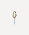 Maria Tash 18ct 9.5mm Triple Long Opal Spike Diamond Eternity Single Hoop Earring In Gold