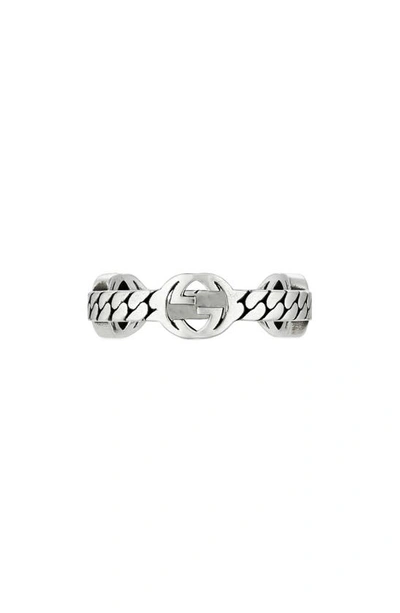 Gucci Interlocking-g Extra-small Ring In Silver