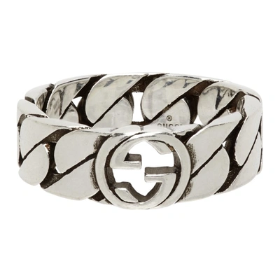 Gucci Interlocking-g Sterling Silver Ring