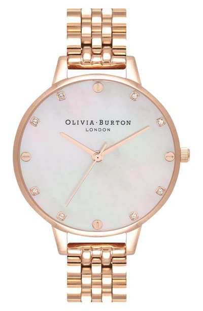 Olivia Burton Timeless Classic Bracelet Watch, 34mm In Blush Mop