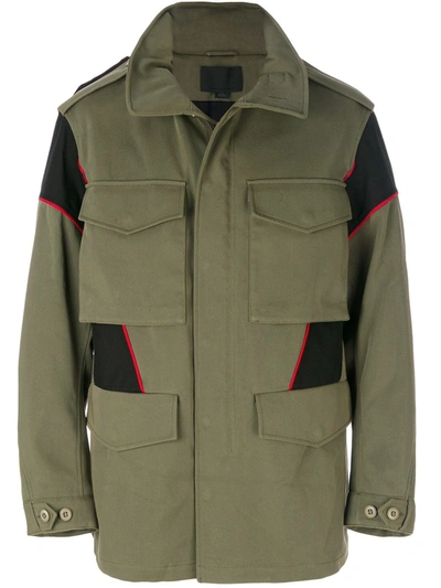 Alexander Wang Hybrid Field Cotton Green Jacket In Military Green