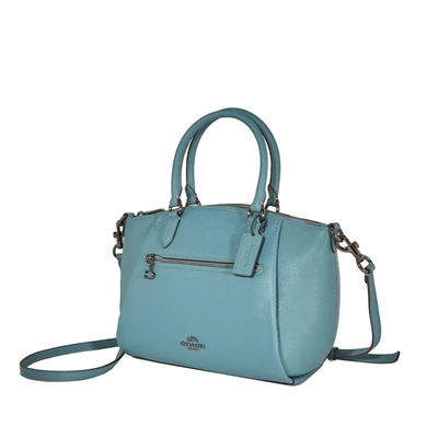 Coach Ladies Elise Satchel In Gunmetal/marine Pebble Leather