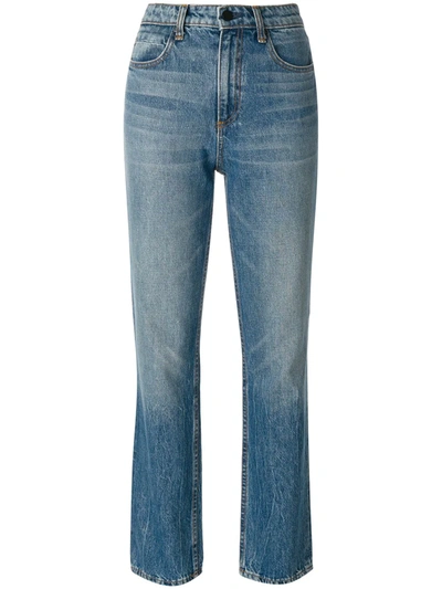 Alexander Wang Cropped Straight-leg Jeans In Blue