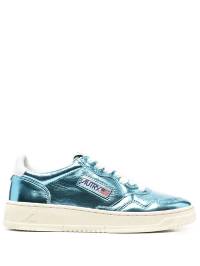 Autry Laminated 01 Low-top Sneakers In Blue