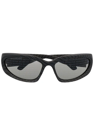 Balenciaga Extreme 65mm Geometric Oval Sunglasses In Grey