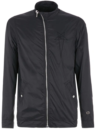 Rick Owens × Champion WORKER WINDBREAKER Rick Owens X Champion Worker Windbreaker Jacket In Black