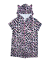 Iscream Kids' Girl's Leopard-print Hooded Romper In Pink