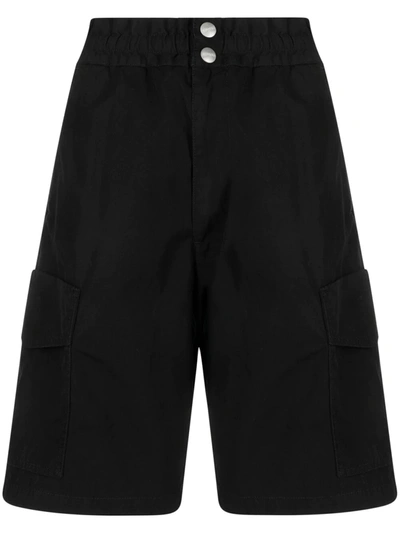 Carhartt Elasticated Cargo Shorts In Black Stone