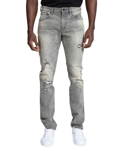 Prps Men's Cochiti Distressed Straight-leg Jeans In Gray