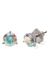 Kate Spade Trio Prong Studs In Aurora Borealis