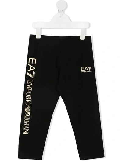 Emporio Armani Kids' Logo-print Track Pants In Black