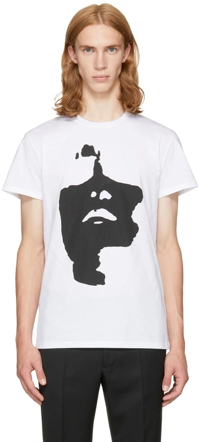 Neil Barrett White Big Face T-shirt