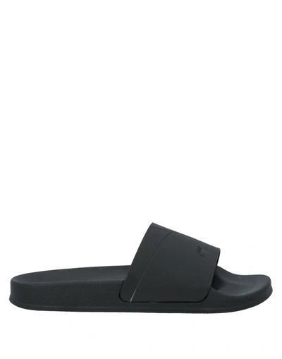 A-cold-wall* Rubber Bracket Slide Sandals In Black