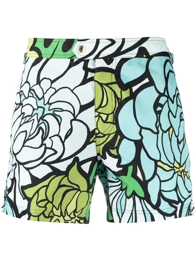 Tom Ford Mid-length Floral-print Swim Shorts In Multicolour