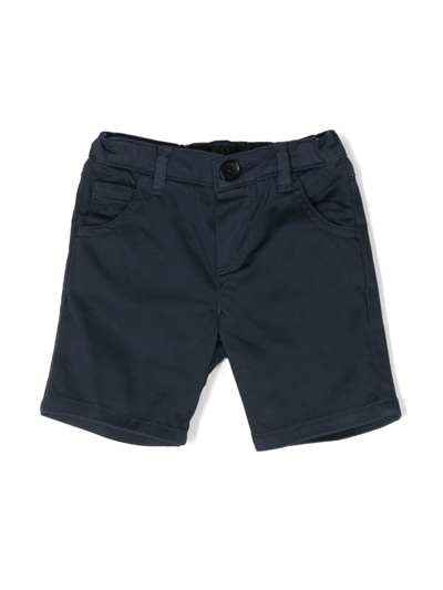 Fay Babies' Logo-embroidered Bermuda Shorts In 蓝色