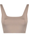Girlfriend Collective Tommy Recycled Stretch Sports Bra In Brown