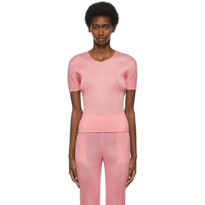 Issey Miyake Pleats Please  粉色 Monthly Colors March T 恤 In 22-pink