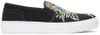 Kenzo K Skate Embroidered Slip-on Sneaker In Black