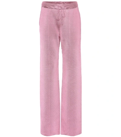 Bottega Veneta Wool And Silk-blend Trousers In Pink