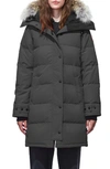 Canada Goose Shelburne Fusion Fit Genuine Coyote Fur Trim Down Parka In Graphite