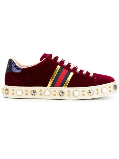 gucci pearl trainers