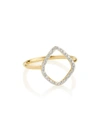 Monica Vinader Riva Diamond Hoop Ring In Yellow Gold