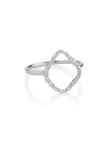 Monica Vinader Riva Hoop Cocktail Diamond Ring In Silver