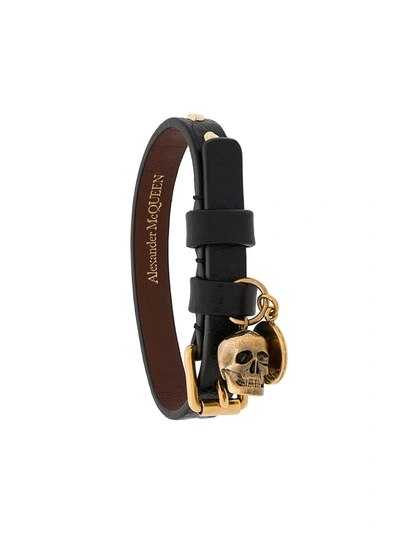 Alexander Mcqueen Belt Style Bracelet In Black