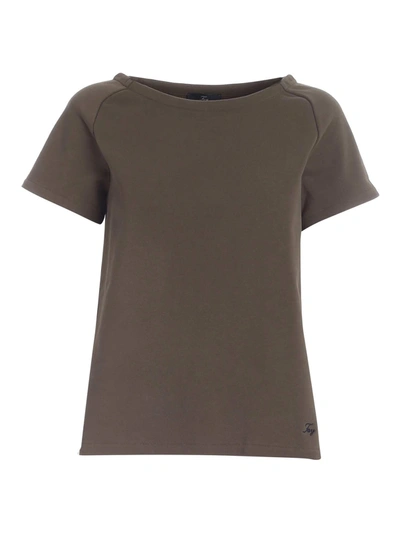 Fay Short Sleeves Sweatshirt In Green