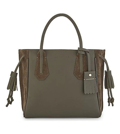 Longchamp Penelope Soft Leather And Suede Tote