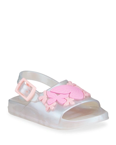 Sophia Webster Girl's Butterfly Jelly Slides, Baby/toddlers In White