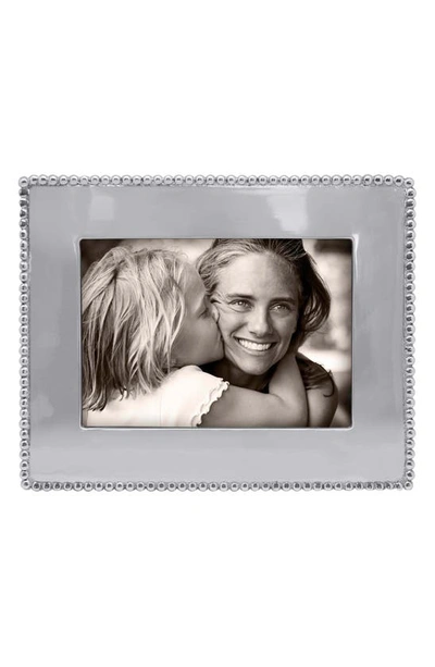 Mariposa Beaded Engravable Picture Frame, 5" X 7" In Metal