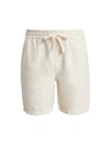 Joe's Jeans Emerson Linen Drawstring 7 Shorts In White Sand