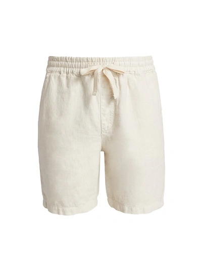 Joe's Jeans Emerson Linen Drawstring 7 Shorts In White Sands