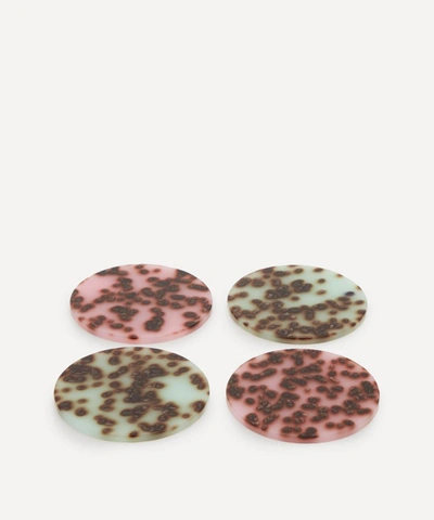 Aeyre Home Resin Coasters Set Of Four In Multicoloured