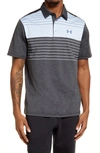 Under Armour Playoff 2.0 Loose Fit Polo In Black Isotope Blue