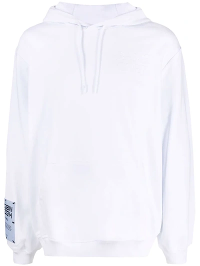 Mcq By Alexander Mcqueen Mcq Alexander Mcqueen Man White Hoodie With Breathe Print In Optic White