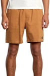 Rvca Escape Solid Shorts In Camel