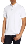 Ted Baker Cotton Blend Waffle Textured Polo In White