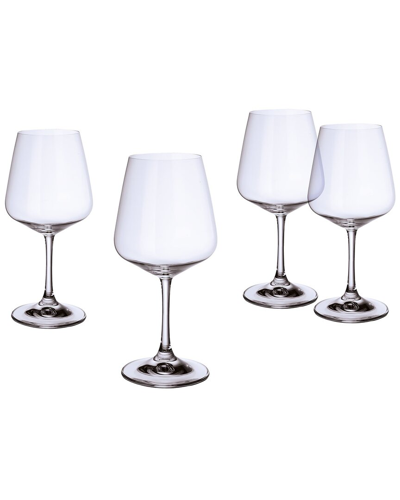 Villeroy & Boch Ovid Set Of 4 White Wine Glasses In Clear