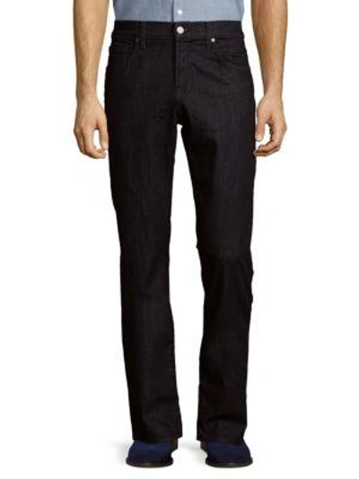 7 For All Mankind The Straight Clean-pocket Jeans In Deep Indigo