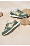New Balance 574 Sneaker In Vivid Coral