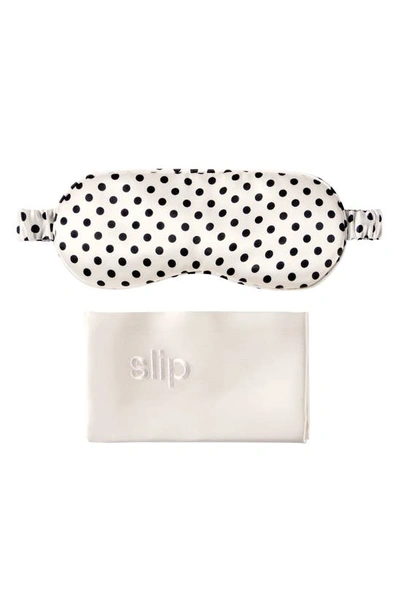 Slip White & Polka Dot Pillowcase & Sleep Mask Set