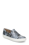 Naturalizer Marianne 2 Slip-on Sneakers Women's Shoes In Storm Blue Snake Printed Faux Leather