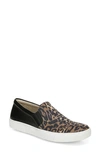 Naturalizer Marianne 2 Slip-on Sneakers Women's Shoes In Brown Black Cheetah Leather/printed Fabr