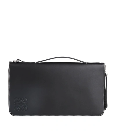 Loewe Oversized Zip-around Wallet In Black