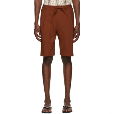 Cmmn Swdn Shorts In Brown Wool