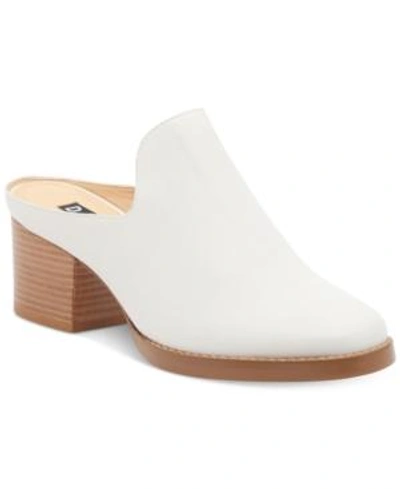 Dkny Times Block-heel Mules, Created For Macy's In White