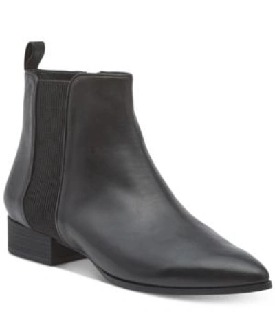Dkny Talie Chelsea Booties, Created For Macy's In Black Leather