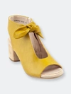 Gc Shoes Women's Kimora Knot Detail Block Heel Dress Sandals In Yellow